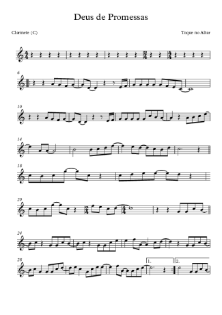 Toque no Altar  score for Clarinet (C)