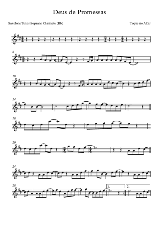 Toque no Altar  score for Tenor Saxophone Soprano (Bb)