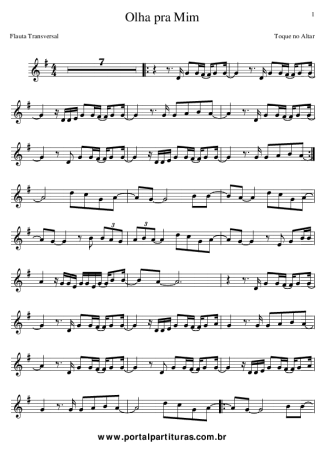Toque no Altar  score for Flute