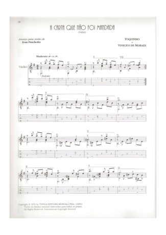 Toquinho  score for Acoustic Guitar