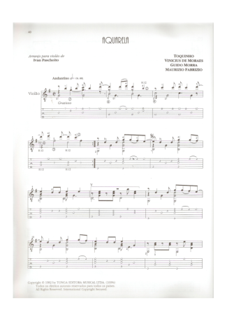 Toquinho  score for Acoustic Guitar