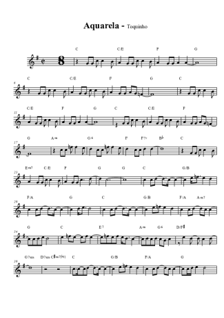 Toquinho  score for Clarinet (Bb)