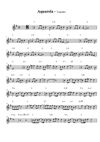 Toquinho  score for Clarinet (Bb)