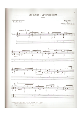 Toquinho  score for Acoustic Guitar