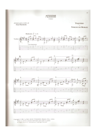 Toquinho  score for Acoustic Guitar