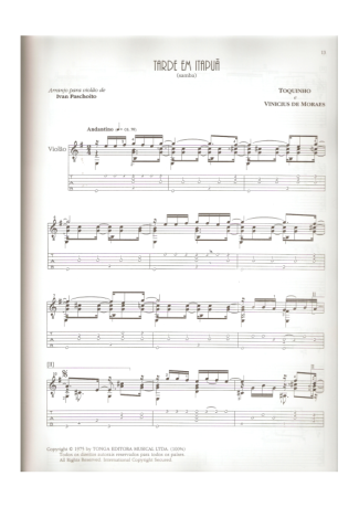 Toquinho  score for Acoustic Guitar