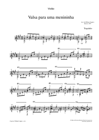 Toquinho  score for Acoustic Guitar