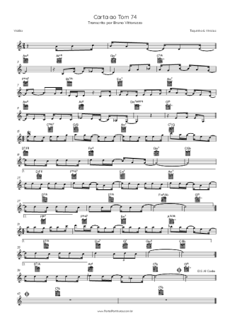 Toquinho e Vinícius de Moraes  score for Acoustic Guitar