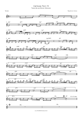 Toquinho e Vinícius de Moraes  score for Keyboard