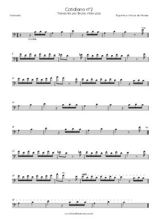 Toquinho e Vinícius de Moraes  score for Cello