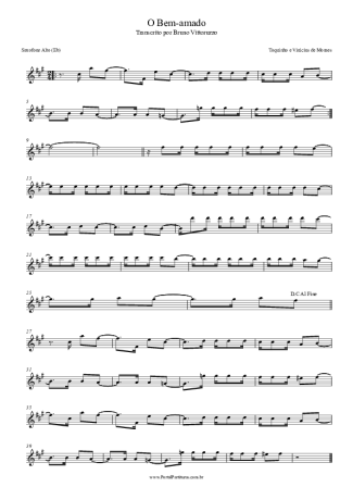 Toquinho e Vinícius de Moraes O Bem-amado score for Alto Saxophone