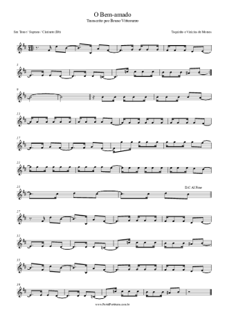 Toquinho e Vinícius de Moraes  score for Clarinet (Bb)