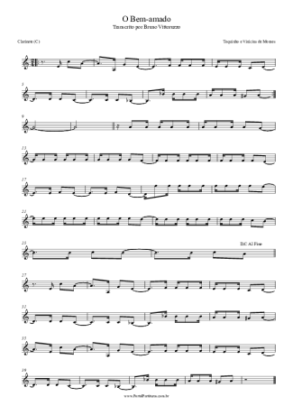 Toquinho e Vinícius de Moraes  score for Clarinet (C)