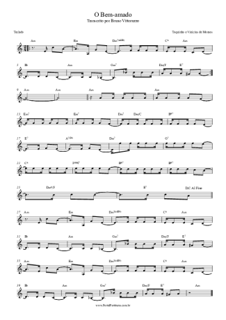 Toquinho e Vinícius de Moraes O Bem-amado score for Keyboard