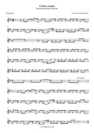 Toquinho e Vinícius de Moraes O Bem-amado score for Trumpet