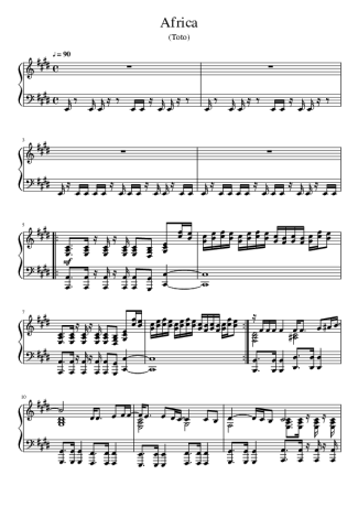 Toto  score for Piano