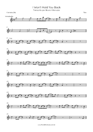 Score for Clarinet (Bb)