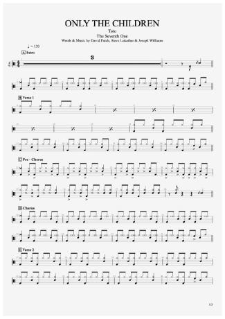 Toto  score for Drums