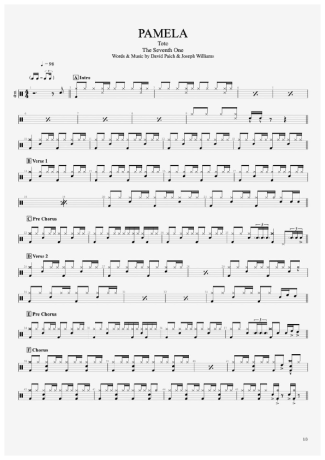 Toto  score for Drums