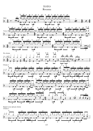 Toto  score for Drums