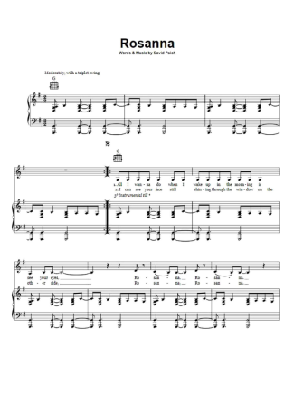 Toto  score for Piano