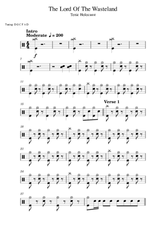 Score for Drums