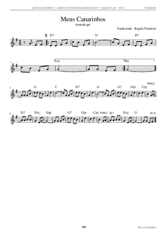 Tradicional Meus Canarinhos score for Accordion