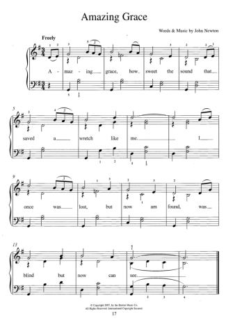 Traditional Gospel Music  score for Piano