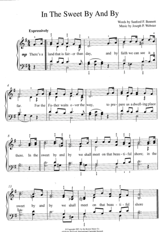 Traditional Gospel Music  score for Piano