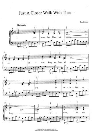 Traditional Gospel Music  score for Piano