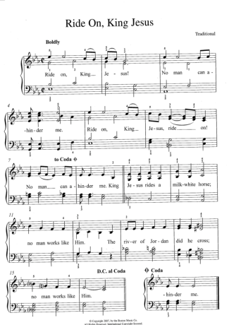 Traditional Gospel Music  score for Piano