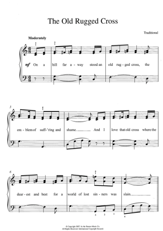 Traditional Gospel Music  score for Piano