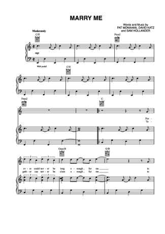 Train Marry Me score for Piano