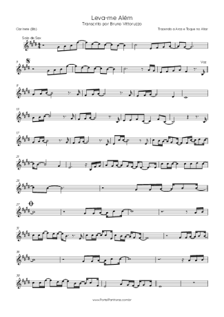 Trazendo a Arca e Toque no Altar  score for Clarinet (Bb)