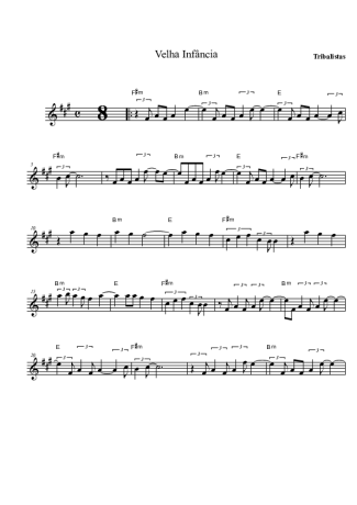 Tribalistas Velha Infância score for Saxofone Alto (Eb)