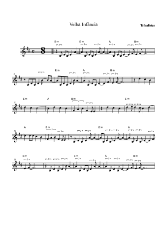 Tribalistas Velha Infância score for Clarinet (Bb)