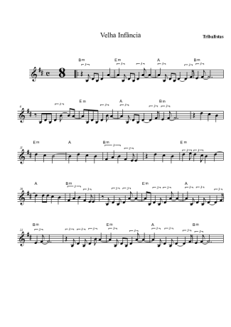 Tribalistas Velha Infância score for Tenor Saxophone Soprano (Bb)