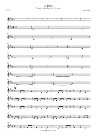 Tribalistas Vilarejo score for Flute