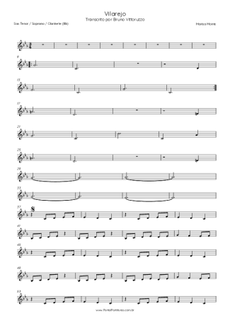 Tribalistas Vilarejo score for Tenor Saxophone Soprano (Bb)