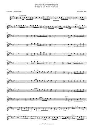 Trio Parada Dura  score for Tenor Saxophone Soprano (Bb)