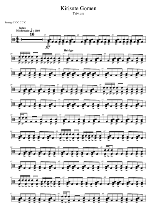 Score for Drums