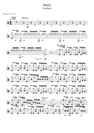 Score for Drums
