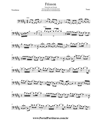 Tunai Frisson score for Trombone