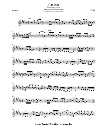 Tunai  score for Violin