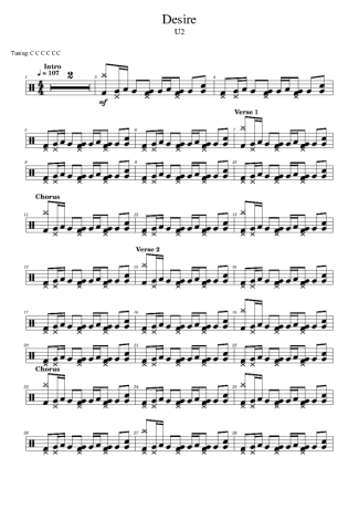 Score for Drums