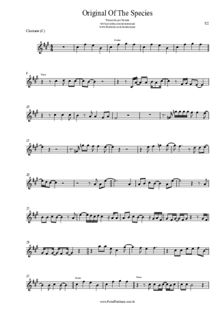 U2  score for Clarinet (C)