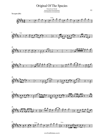 U2 Original Of The Species score for Trumpet