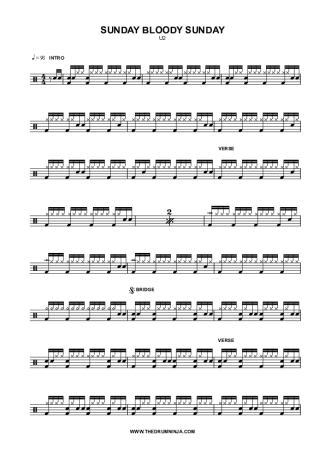 U2  score for Drums