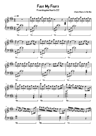 Utada Hikaru  score for Piano