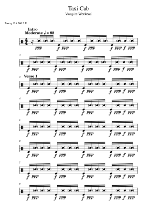 Score for Drums